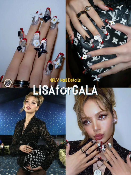METGALA 2025 LISA Louis Vuitton Nail Art