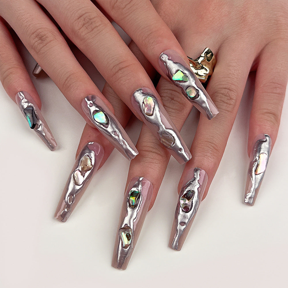 Ballerina Magic Mirror Nail Design