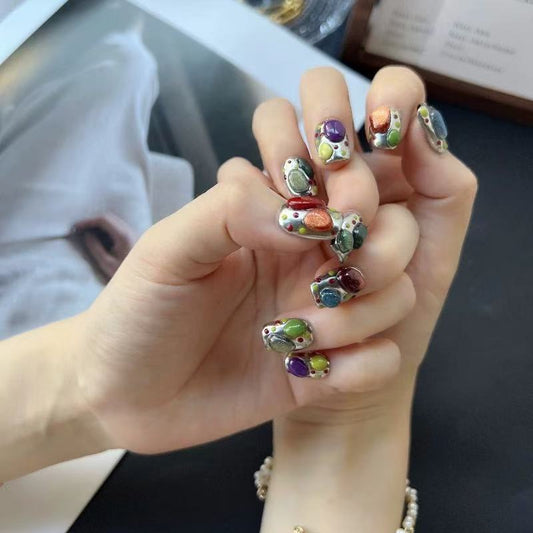 Mushroom Colourful Nail Designs